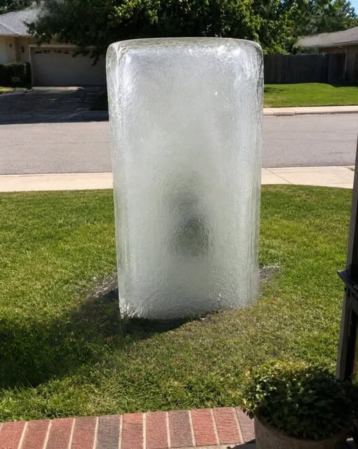 An Unusual Block of Ice Appeared on My Front Lawn Overnight—As It Melted, It Revealed an Unexpected Mystery That Brought Local Officers to My Door