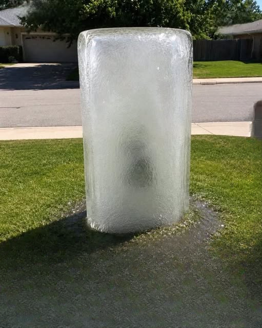 An Unusual Ice Block Appeared on a Front Lawn: How an Unexpected Discovery Brought Neighbors Together