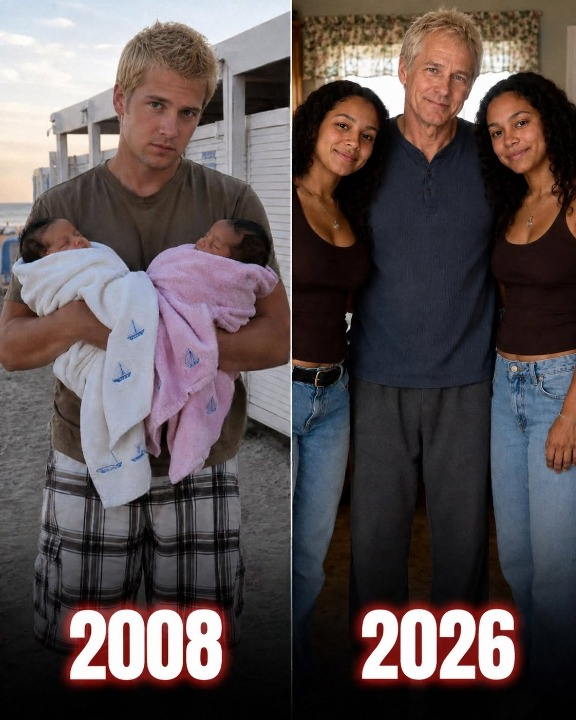 I Adopted Twin Baby Girls I Found Wrapped in Towels in a Beach Changing Cubicle – On Their 18th Birthday, They Handed Me the Same Towels and Whispered, “Dad… We Owe You the Truth”