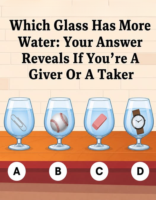 The Glass Puzzle: What Your Choice Might Say About How You See Giving, Sharing, and Receiving