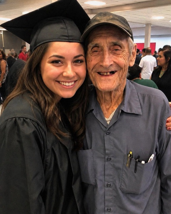 My Daughter Chose the School Janitor to Walk Her Across the Graduation Field Instead of Me, Leaving Me Humiliated in Front of the Entire Town — Until He Pulled an Old Yellowed Envelope From His Pocket and Read a Letter That Made Everyone Stop Breathing