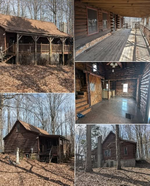 Rustic Log Cabin on 2 Wooded Acres in Pilot, Virginia: A Budget-Friendly Fixer-Upper Full of Potential