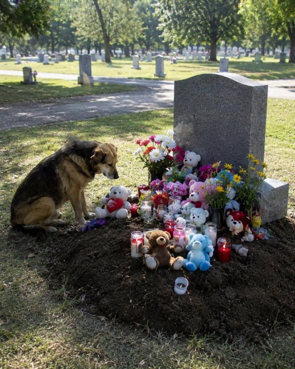 A Stranger’s Dog Sat By My Late Son’s Grave Every Single Day For A Year — Then One Day, He Showed Up In My Yard With A Toy In His Mouth That Changed Everything We Knew