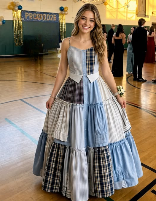 I Made My Prom Dress From My Father’s Old Shirts to Honor Him After His Death—Then the Principal Took the Microphone