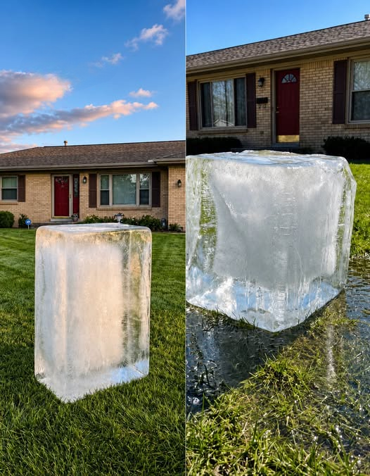 A Huge Block of Ice Appeared on My Lawn Overnight—When It Melted, It Revealed a Secret That Brought Police to My Door