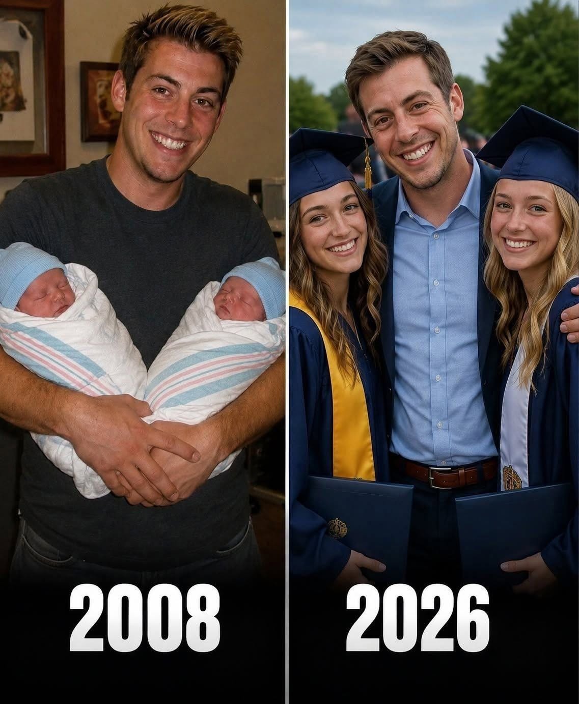 After Their Mother Left Shortly After Their Birth, These Twin Sisters Grew Up Together With Their Father—Eighteen Years Later, She Returned to Their Graduation With an Unexpected Surprise