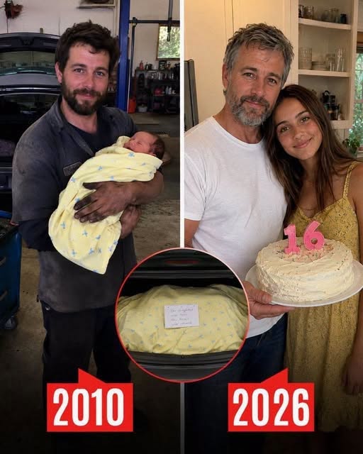 A Mechanic Found a Newborn Baby Hidden in a Car Sixteen Years Ago and Raised Her as His Own—Then on Her Birthday, Another Familiar Blanket Revealed a Secret That Changed Everything