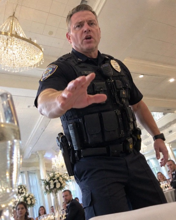 A Police Officer Suddenly Stormed Into My Wedding Reception and Warned Me Not to Take Another Sip From My Champagne Glass—What He Revealed Next Turned Our Perfect Celebration Into a Night None of Us Would Ever Forget