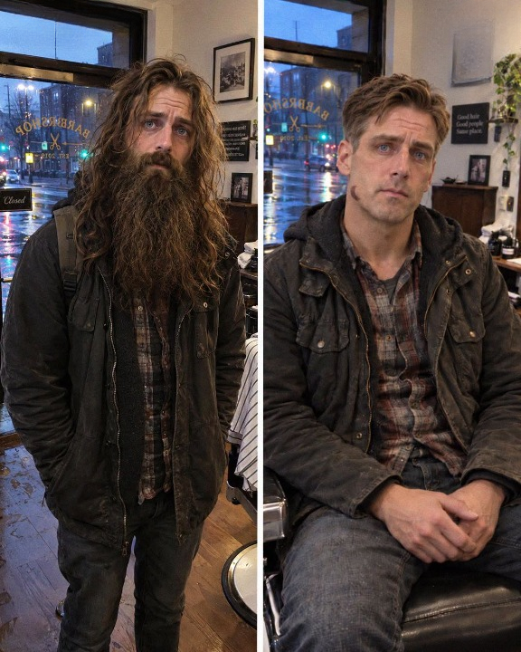 A Quiet Barbershop Was About to Close When a Bearded Stranger Asked for One Final Haircut, and the Birthmark He Revealed Forced the Barber to Reconsider Everything She Believed About Her Past