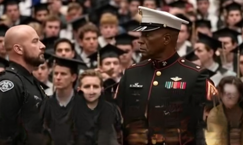 A Marine Arrived at His Son’s Graduation — Then Two Security Guards Approached Him